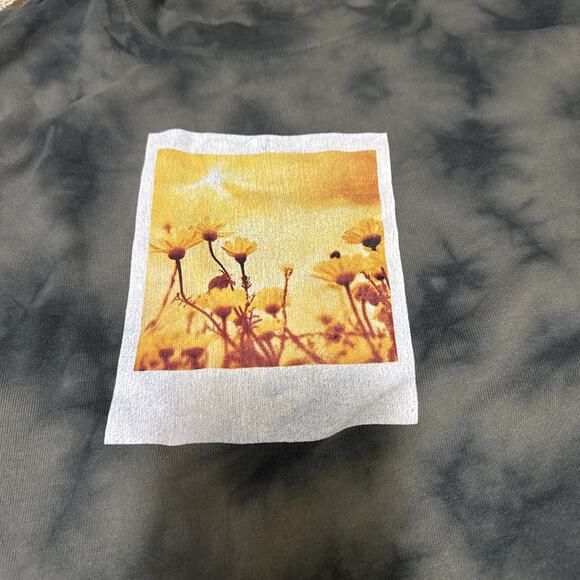 Polaroid Sweatshirt Women Extra Small Green Tie Dye Crew Neck Long Sleeve Casual - Picture 2 of 11